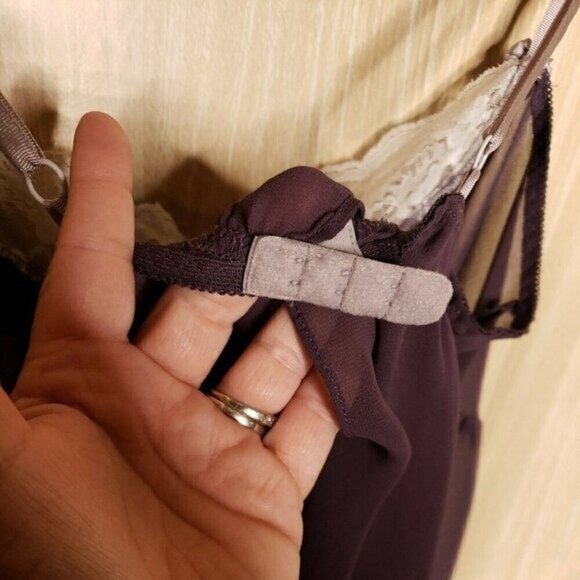 Victoria's Secret Womens Purple Semi Sheer Babydoll Medium - Picture 5 of 8